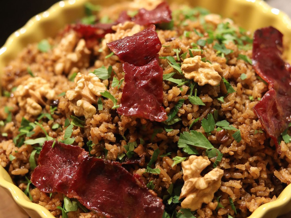 Pastırmalı, Cevizli & Kuş &Uuml;z&uuml;ml&uuml; İ&ccedil; Pilav Tarifi