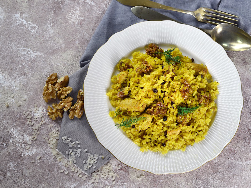 Cevizli Tavuklu İ&ccedil; Pilav (Şef Usul&uuml;) Tarifi